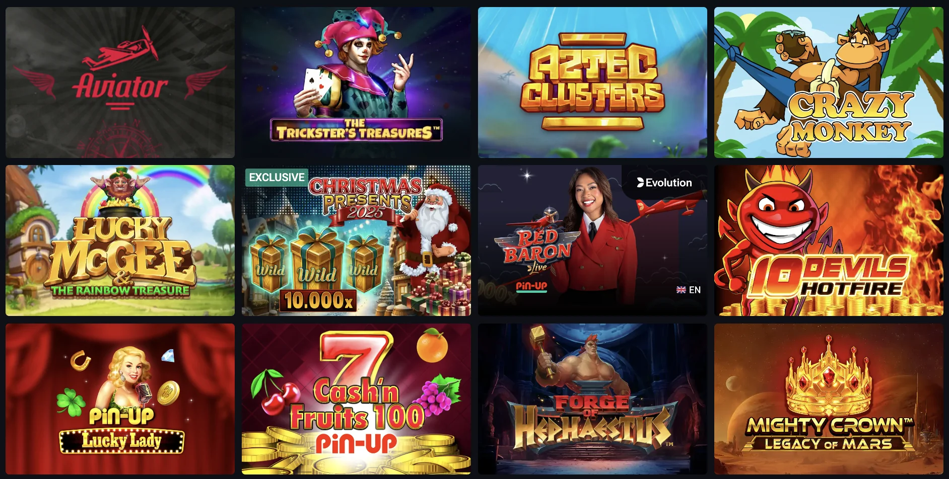 machines à sous du casino Pin Up